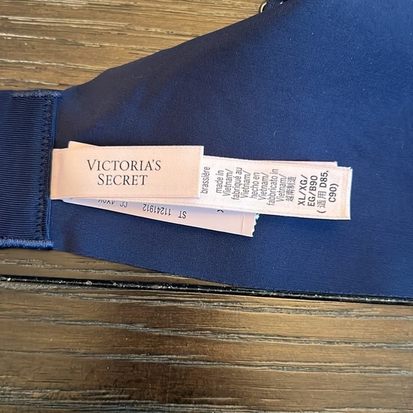 Victoria’s Secret Lightly Lined Wireless Bra XL Navy Blue - Picture 5 of 6